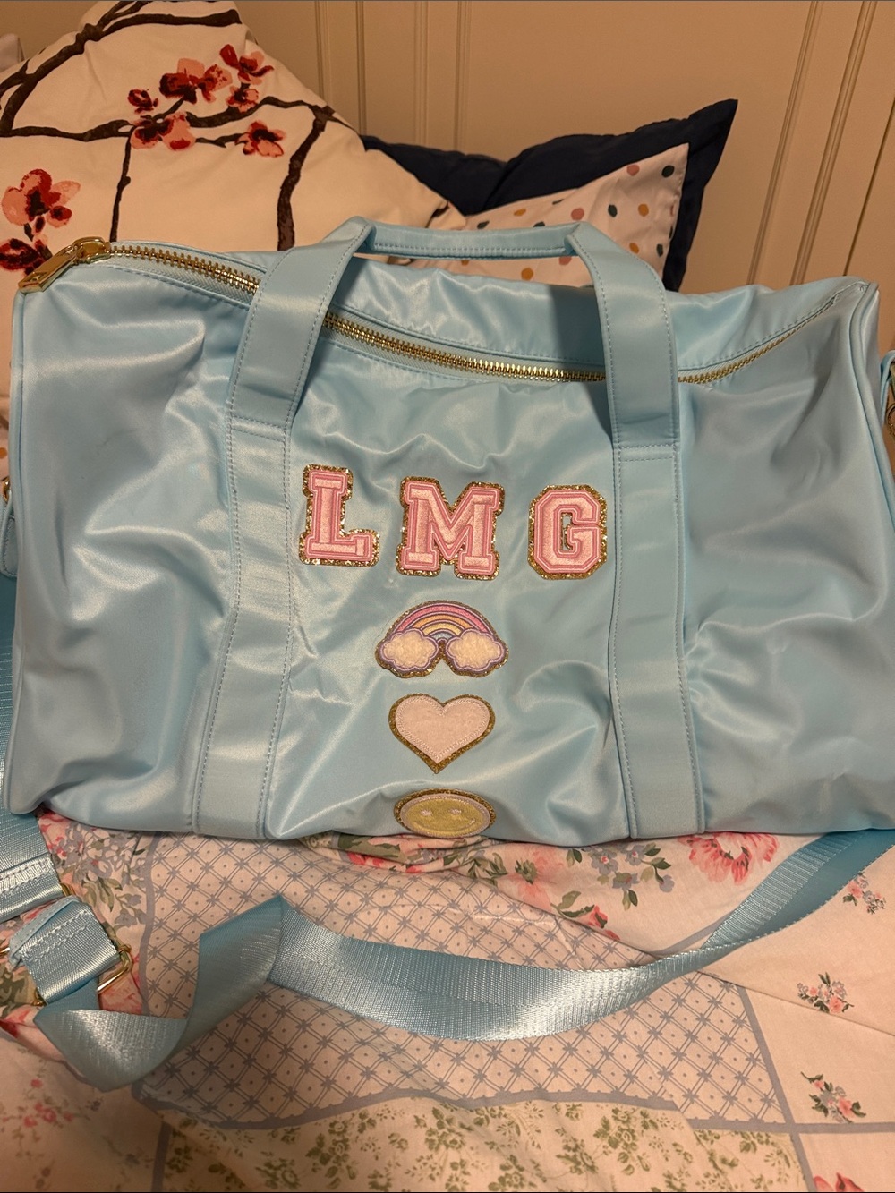 Stoney Clover Lane x Target Pastel Blue Duffle Bag (Unused!)